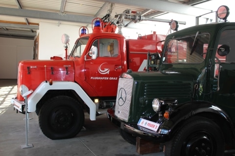 Löschwagen im Feuerwehrmuseum Stainz