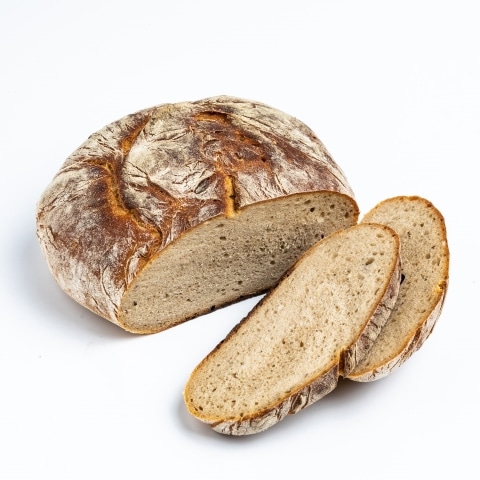 Ein Laib Brot aufgeschnitten